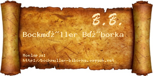 Bockmüller Bíborka névjegykártya